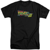 Back To The Future III Logo Men's 18/1 Tall Cotton Short-Sleeve T-Shirt